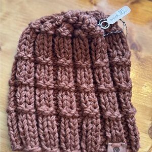 Cozy Brown Knit Beanie for Kids